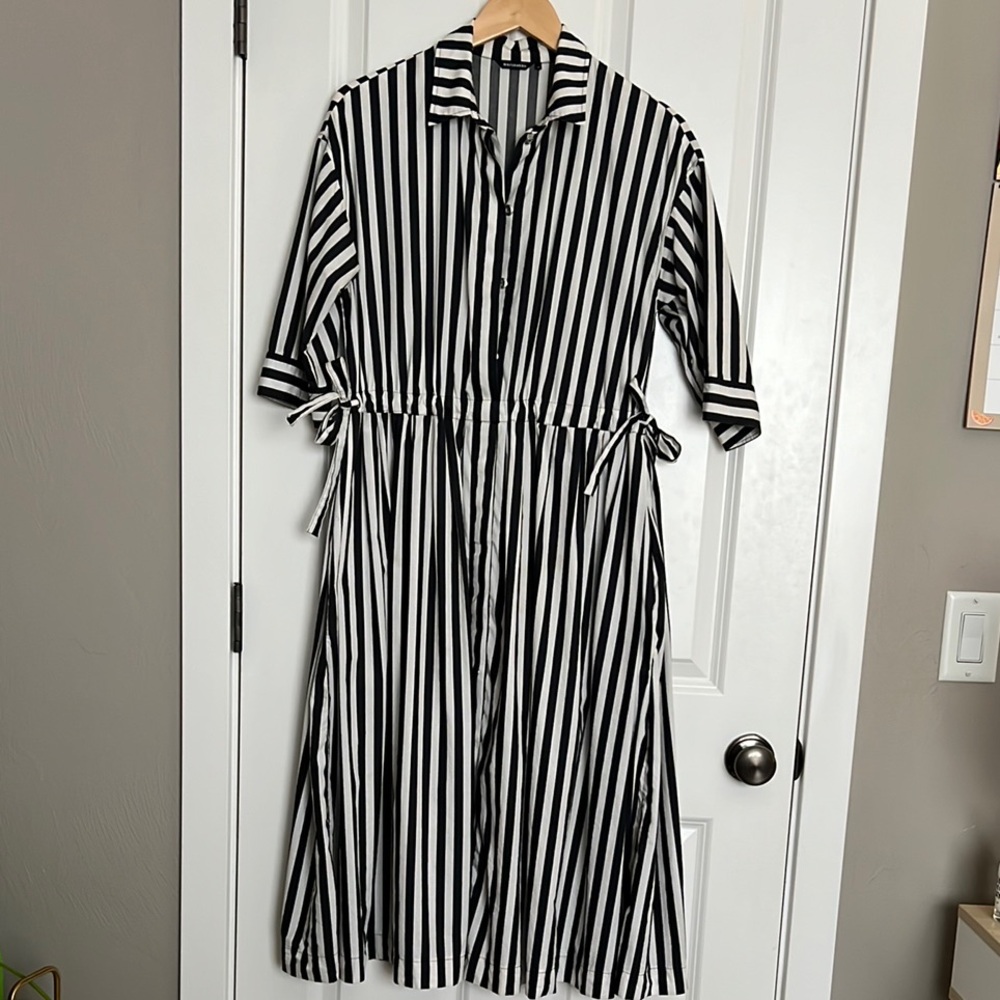 Marimekko Black & White Striped Dress